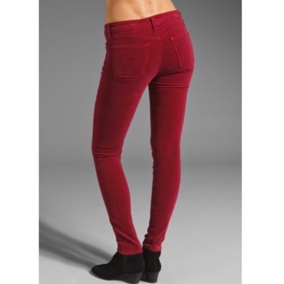 MOTHER Bunny The Looker Velvet Skinny Pants - Picture 1 of 13